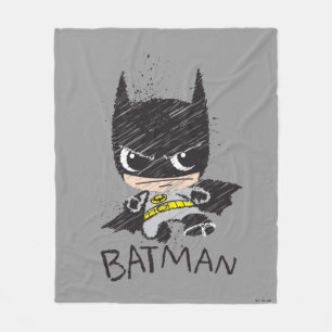 Mini Classic Batman Sketch Fleece Blanket