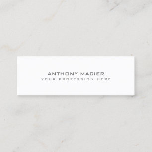 mini clear plain white minimal pro mini business card