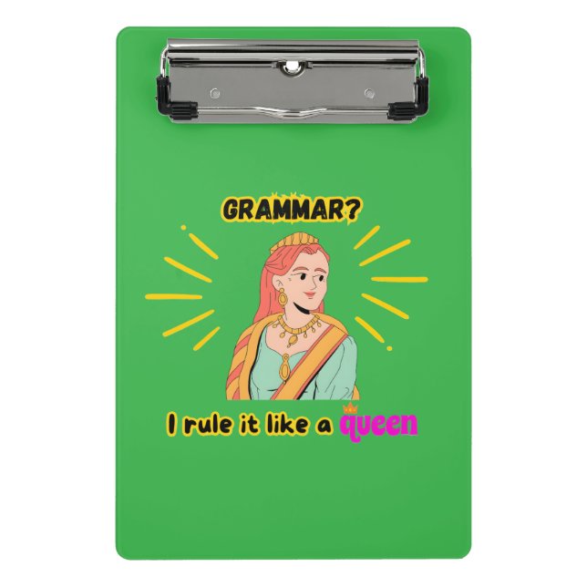 Mini Clipboard: Grammar Queen Clipboard (Front)