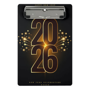 Mini Clipboard-Happy New Year 2026 Clipboard