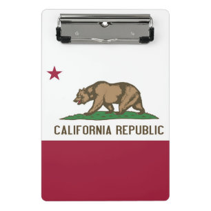 Mini clipboard with flag of California, USA