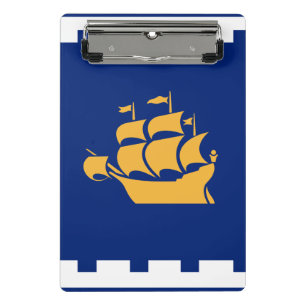Mini clipboard with flag of Quebec City