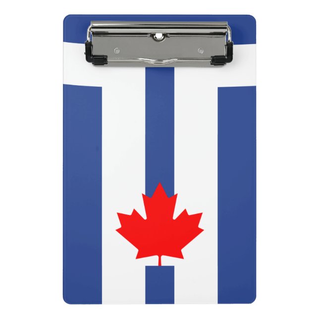 Mini clipboard with flag of Toronto, Canada (Front)