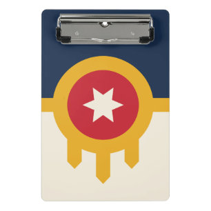 Mini clipboard with flag of Tulsa, Oklahoma