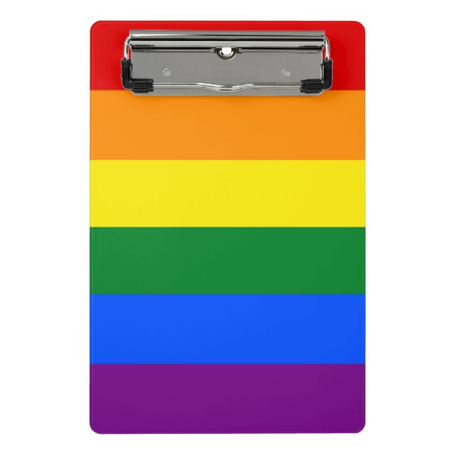 Mini clipboard with Rainbow Pride flag of LGBT (Front)