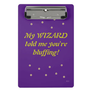 Mini Clipboard with wizard quote