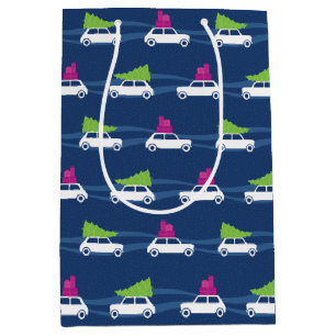 Mini Cooper Christmas Traffic Medium Gift Bag