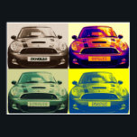 Mini Cooper collage (poster) Poster<br><div class="desc">A bold and colourful poster featuring the modern Mini Cooper. DesignbyDongles. Also available on canvas.</div>