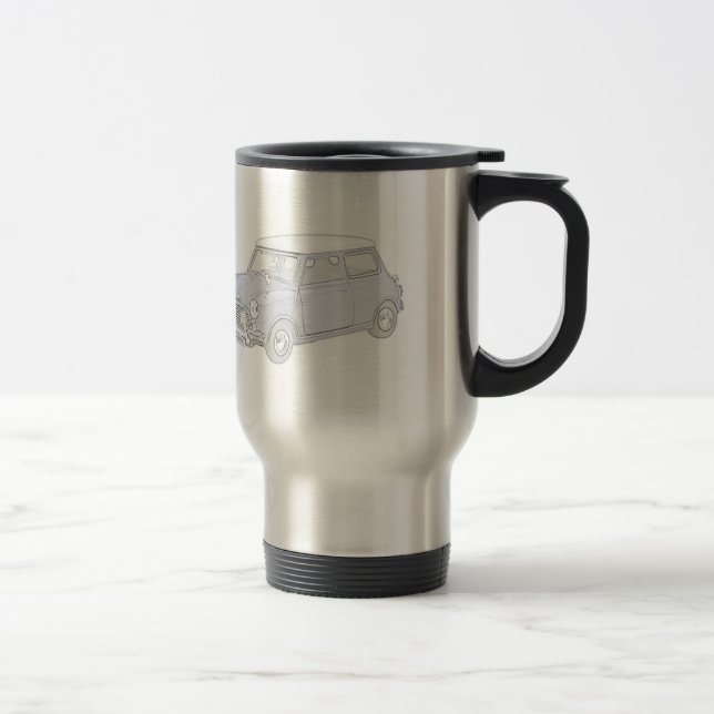 Mini Cooper Vintage-coloured Travel Mug (Right)