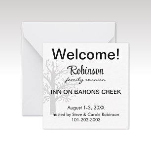 Mini Custom Family Reunion Welcome Gift Bag Card