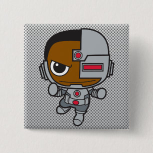 Mini Cyborg 15 Cm Square Badge