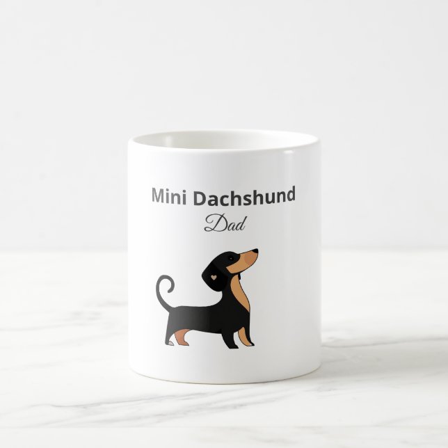 Mini Dachshund Dad Mug Gift for Dog Dad (Center)