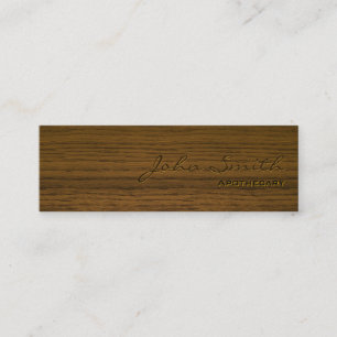 Mini Dark Wood Apothecary Business Card