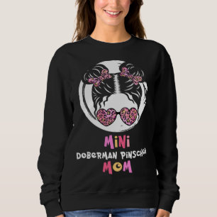 Mini Doberman Pinscher Mom little girl cute Sweatshirt