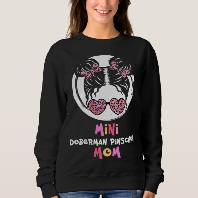 Mini Doberman Pinscher Mom little girl cute Sweatshirt (Front)