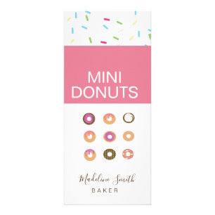 Mini Donuts Baker Bakery Homemade Treats Rack Card