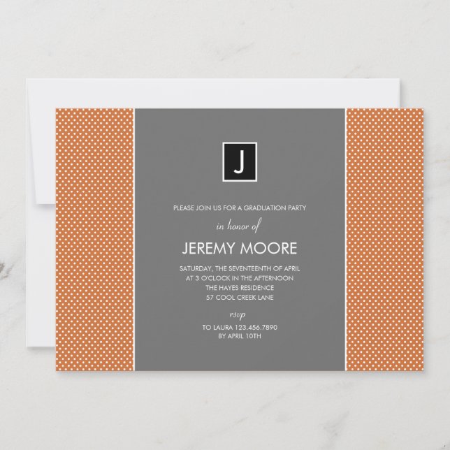 Mini Dots Party Invitation (Front)