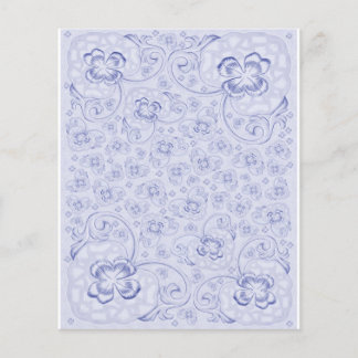 Mini Doublesided paper Pastel blue floral