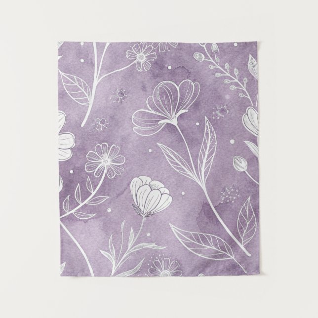 Mini Dreamy Floral Wall Tapestry – 34" x 40" (Front)