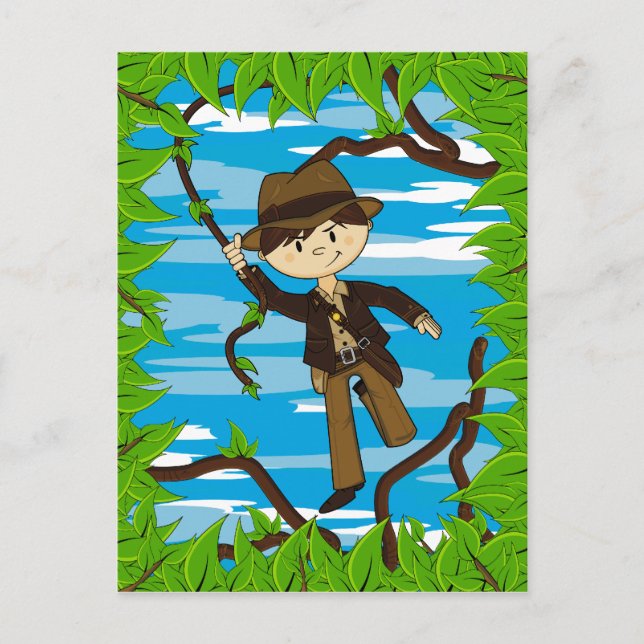 Mini Explorer on Jungle Vine Postcard (Front)