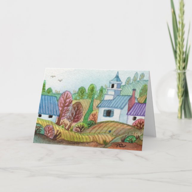 Mini Farmland Lakescape Card (Front)
