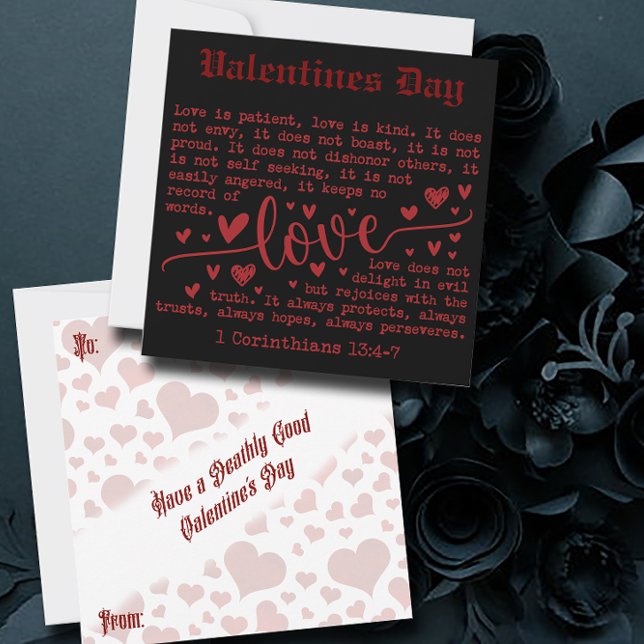 Mini Flat Gothic Love Valentines Day Card  (Creator Uploaded)