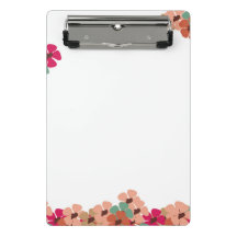 Mini Floral Clipboard with Colorful Blooms
