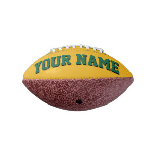 Mini GOLD AND GREEN Personalised Football