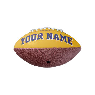 Mini GOLD AND NAVY BLUE Personalised Football