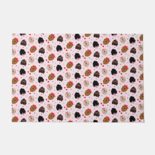 Mini Goldendoodle Dogs Valentines Day Doormat