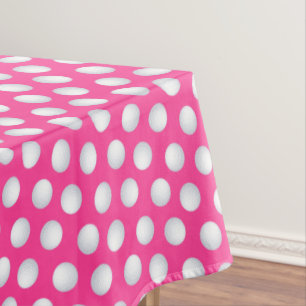 Mini Golf Balls Birthday Party Kids Pink Tablecloth