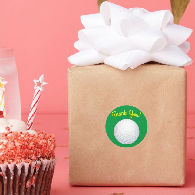 Mini Golf Balls Birthday Party Kids Sports Classic Round Sticker (Party)