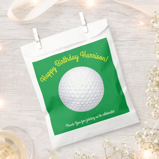 Mini Golf Balls Birthday Party Kids Sports Favour Bags (Clipped)