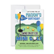 Mini Golf Birthday Invitation, Putt Putt Birthday 