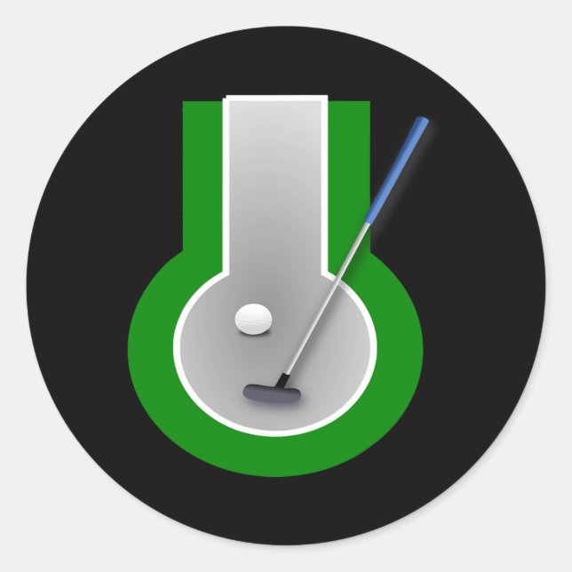 Mini Golf Game  Classic Round Sticker (Front)