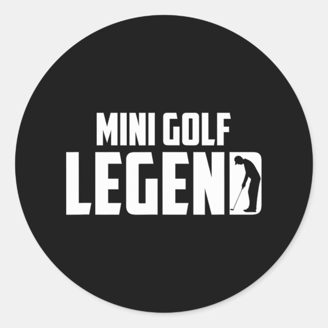 Mini Golf Legend - Mini Golfer  Classic Round Sticker (Front)