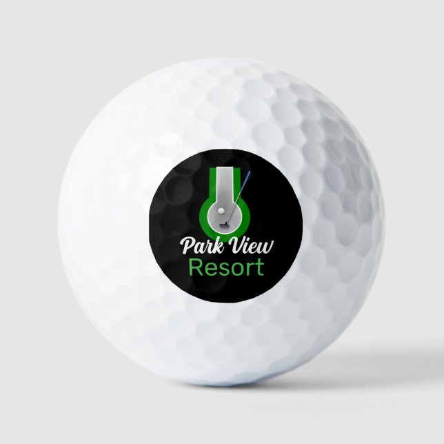 Mini Golf Logo, Mini Golf Course Golf Balls (Front)