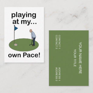 Mini Golf Minigolf Playing At My Own Pace Golfer Business Card