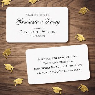 Mini Graduation Party Invitation Insert Card
