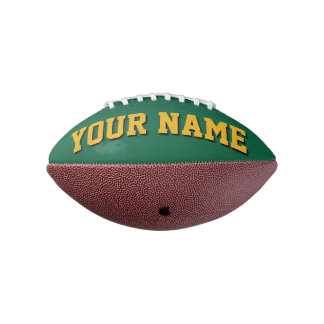 Mini GREEN AND GOLD Personalised Football