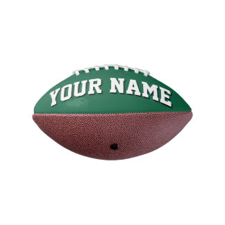 Mini GREEN AND WHITE Personalised Football