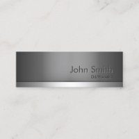 Mini Grey Metal DJ Music Business Card