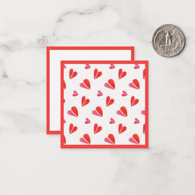 MINI HEARTS 2.5" Square Flat Card II (Front/Back In Situ)