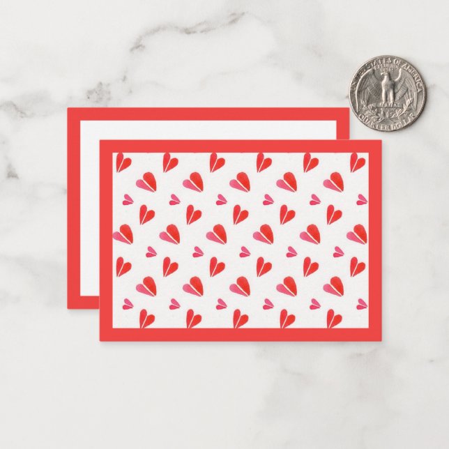 MINI HEARTS 3.5x2.5 Flat Card II / Horizontal (Front/Back In Situ)