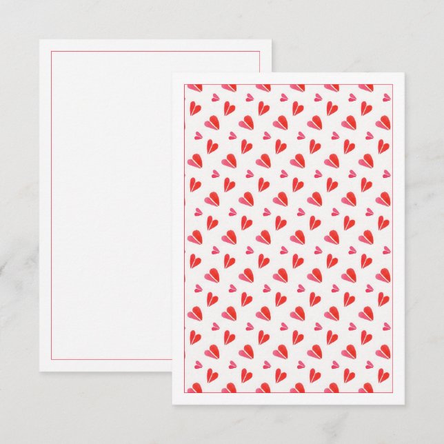 MINI HEARTS 3.5x5 Blank Flat Card (Front/Back)