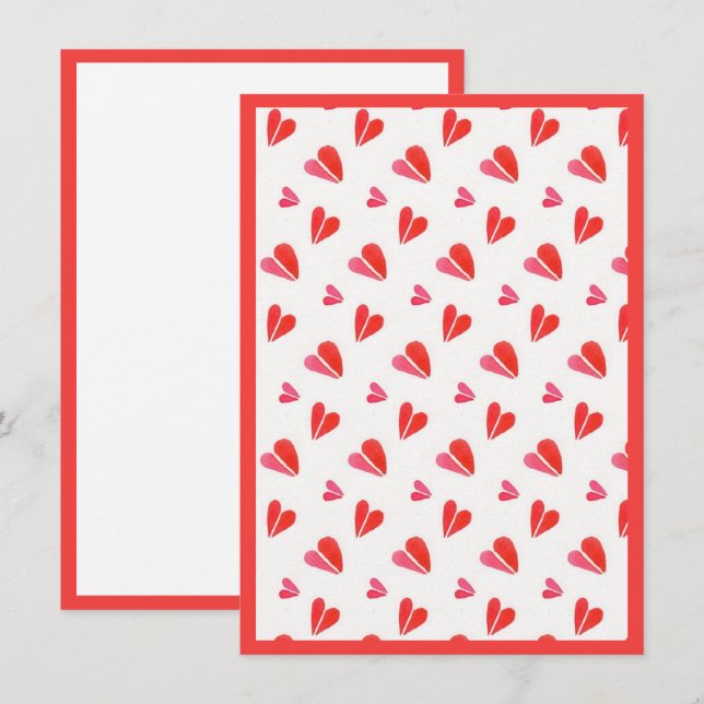 MINI HEARTS 4.5x6.25 Flat Card II / Vertical (Front/Back)