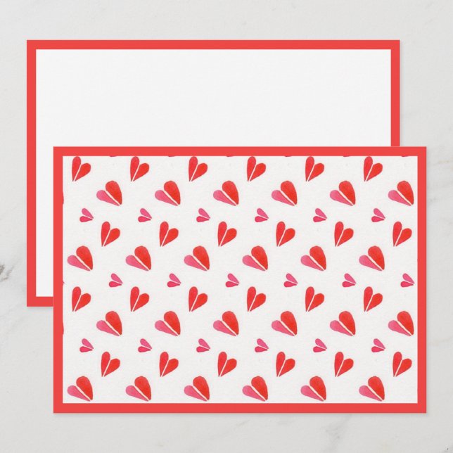 MINI HEARTS 5x7 Flat Card II / Horizontal (Front/Back)