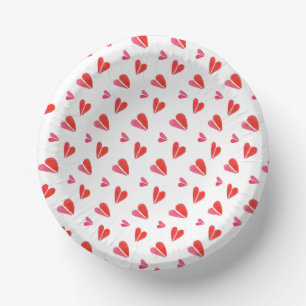 MINI HEARTS 7" Paper Bowls Paper Plate