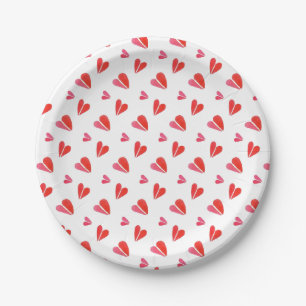 MINI HEARTS 7" Round Paper Plates