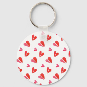 Mini Hearts Aluminium Circle Keychain
